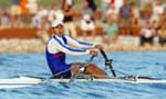 JM1X RUS winning at Schinias, Greece 2003 Alexander Kornilov finishes first for Russia in the junior men's single at Schinias, Greece, 2003